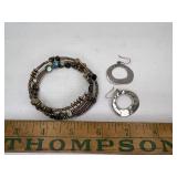 New silpada bracelet and sterling earrings