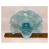 Vintage blue glass dish