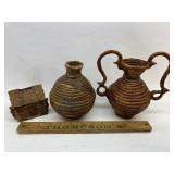 Pottery vases and bank
