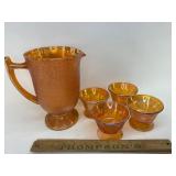 Orange carnival glass