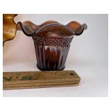 2 pieces carnival glass northwood