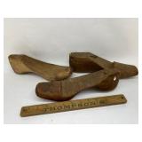 Antique wooden shoe forms