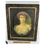 Antique Victorian picture and frame
