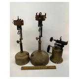 Antique torch and lamps