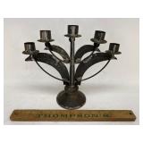 Antique tin candelabra