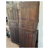 2 antique solid doors