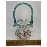 Fenton glass basket