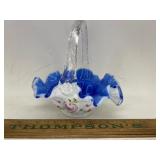 Hand painted Fenton basket #20/100