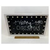 Lighted chalkboard. Merry Christmas