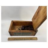 Handmade wood peanut box with pipe