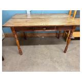 Handmade farm style table with drawer