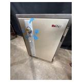 Locked safe.  No combo, possibly contains content