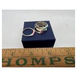 5 Sterling silver rings