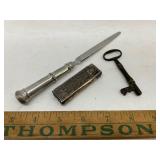 Key, lighter, letter opener