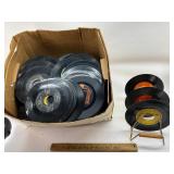 Box full of 45 records