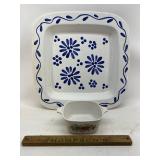 Large decorative plate and Corning