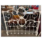 Queen iron bed w rails