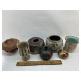 Handmade pottery lot