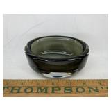 Orrefors smoke glass bowl signed