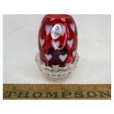 Fenton glass Hearts fairy lamp