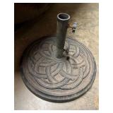 Iron base umbrella stand
