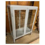 Nice metal/glass cabinet industrial style.  Lock