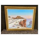 Johnny Yazzie painting on canvas