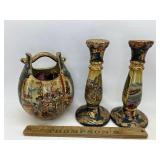Candlesticks and vase