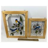 2 decorative glass windows