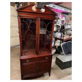 Antique mahogany break front china cabinet