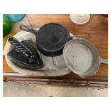Iron, cast iron pans and other