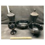 Black glass dishes