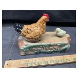 Cast iron chicken bank