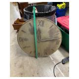 Large metal clock decor