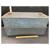 2 galvanized bins