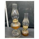 2 oil lamps