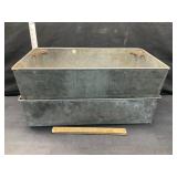 2 galvanized bins