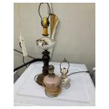 3 vintage lamps