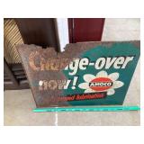 Vintage double sided Amoco sign