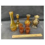 Amber glass lot