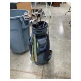 Golf clubs and bag