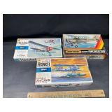 3 vintage plane models