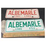 2 Albemarle tags 85 + 86