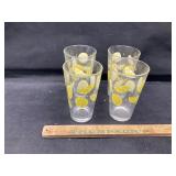 4 vintage glasses