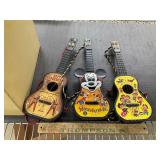 3 vintage toy guitars