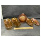 Amber glass dishes