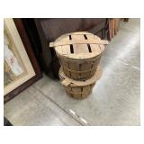 2 bushel baskets with lids