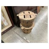 2 bushel baskets with lids