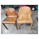 Mid Century bent plywood chairs