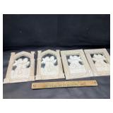 4 resin angel plaques